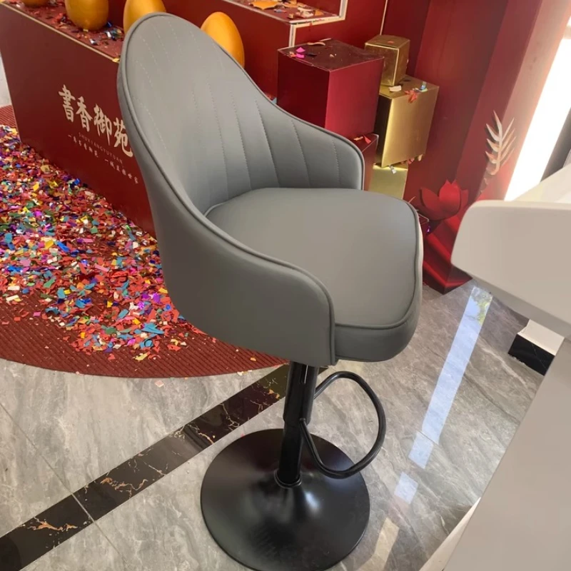 Home Bar Seating - ‌ スカンジナビアバースツール プレミアムスイベル 高さ調節可能 カウンターチェア レザー