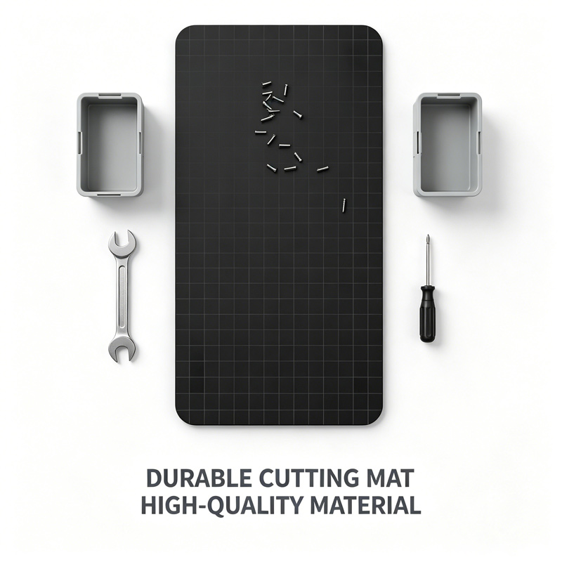 Bar Mat Rubber - グリッド磁気シリコンワークマット耐熱マグネットネジオーガナイザーパッド、モバイル、ラップトップ、時計、電子機器の分解修理用