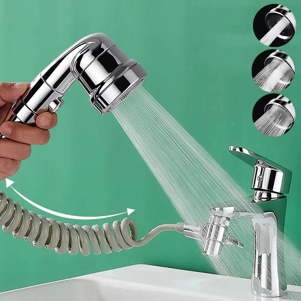 Home Bar Sink - アップグレードされた洗面器の蛇口エクステンダー外部シャワーヘッド浴室の蛇口アダプターアタッチメント洗面器の蛇口外部シャワーヘッドセット