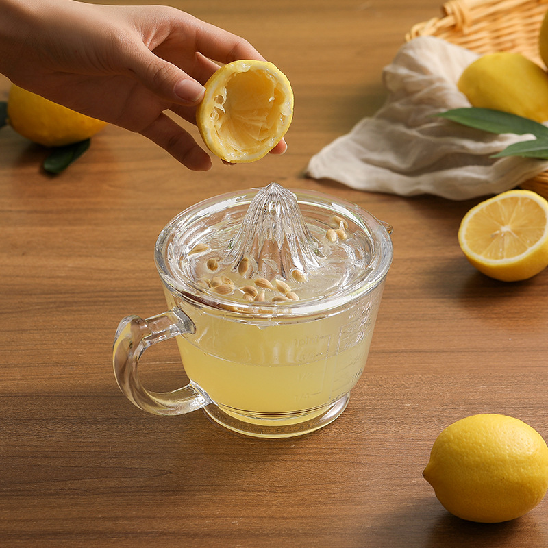 Citrus Juicer Bar - クリエイティブホームガラス製レモンジューサー、手動フルーツジューサー、オレンジジュースグレープフルーツジューサー