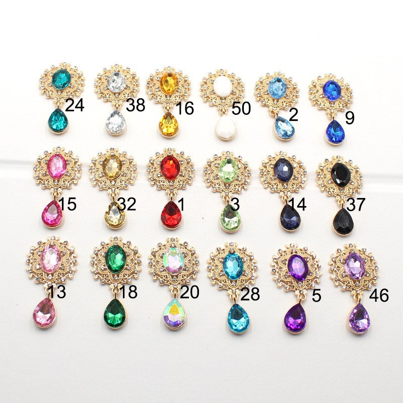 Cocktail Recipe Book - 光沢のある 25*45 ミリメートル 10 個クリスタルラインストーンブローチアクセサリー DIY