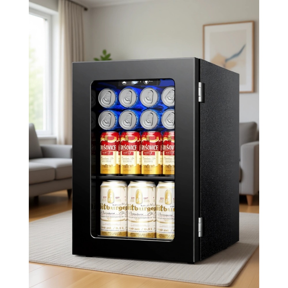 24缶ミニ冷蔵庫、0.6立方フィートの飲料クーラー、ブラック - Home Bar Shelf のレビューと価格