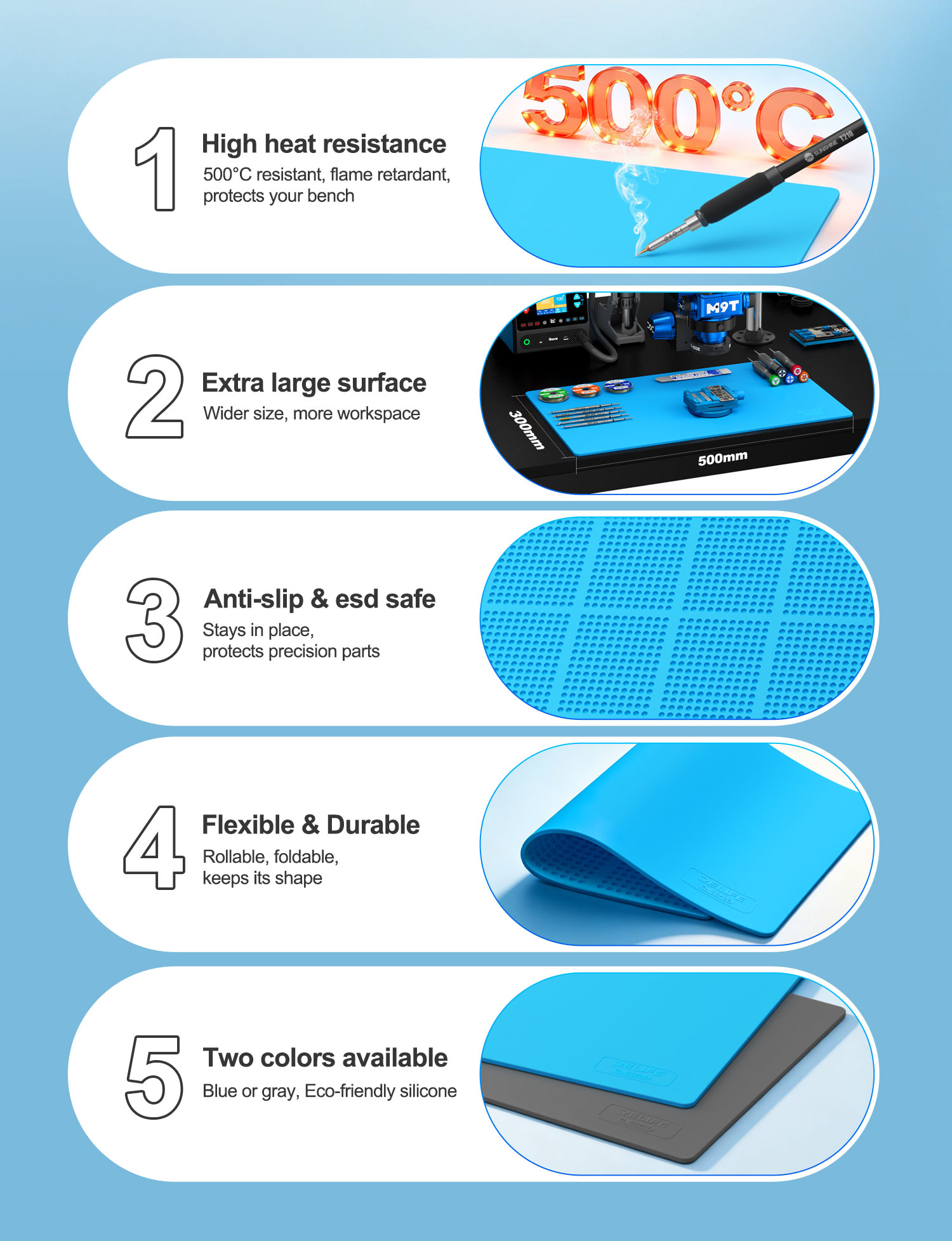 RELIFE RL-004DS 300x500mm 大型シリ - Bar Mat Rubber のレビューと価格