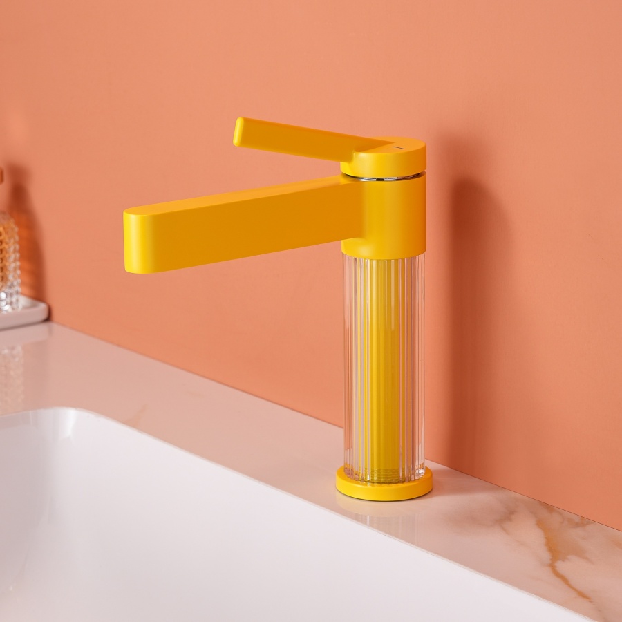 真鍮製バスルーム洗面台用蛇口、シングルハンドルデザイン、高級 - Home Bar Sink のレビューと価格