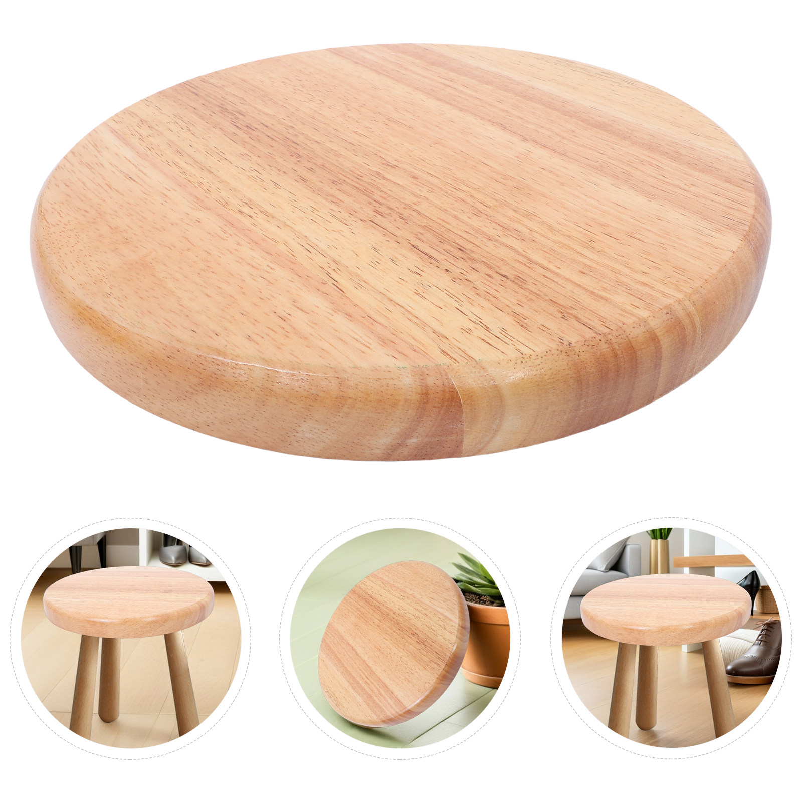 木製丸型スツールシート交換用、無垢材の天然木表面、商業用・家 - Home Bar Stools のレビューと価格
