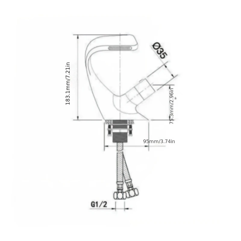 全銅製ブラック洗面台滝状蛇口 温水冷水対応トイレ洗面台蛇口  - Home Bar Sink のレビューと価格