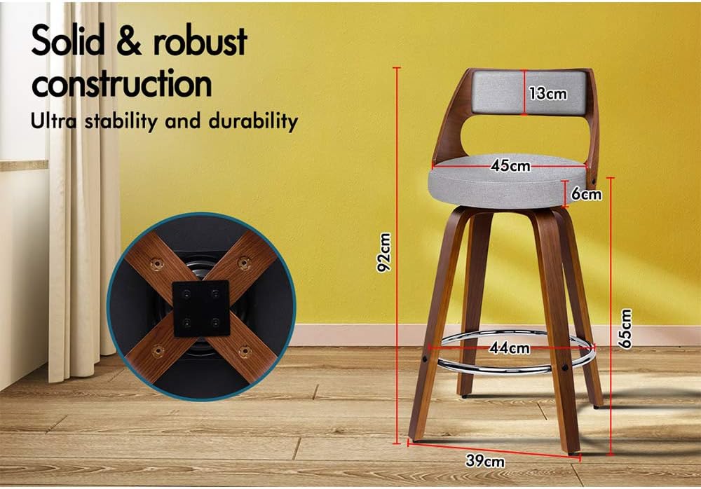 フットレストと調節可能な脚の高さ調整機能付きホームバースツー - Home Bar Stools のレビューと価格