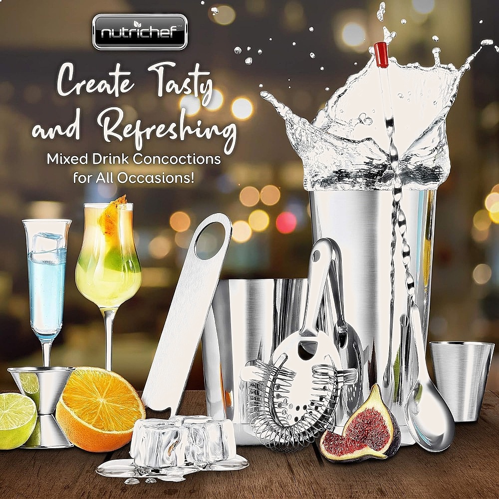15点ステンレス製カクテルシェーカーセット（バーツール、レシ - Cocktail Recipe Book のレビューと価格