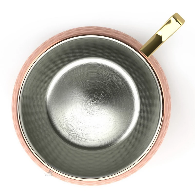 8個入り槌目模様モスコミュール銅製マグカップセット - ステ - Mule Copper Mug のレビューと価格