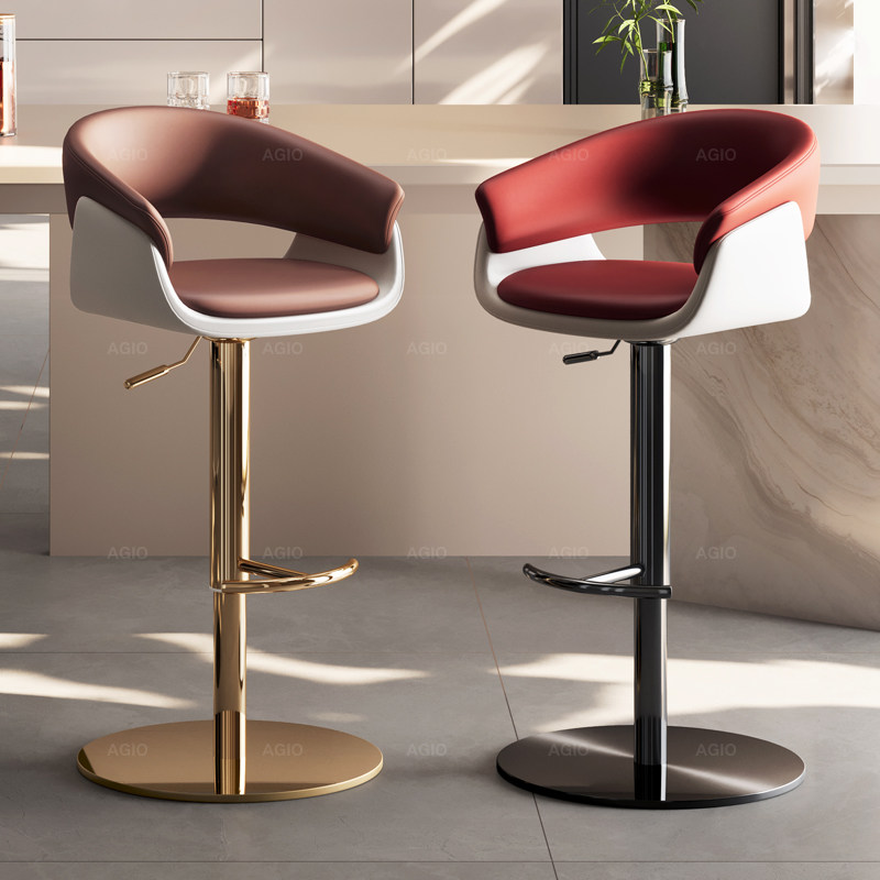 モダンなアクセントバースツール、北欧風回転式デザイナーズバー - Home Bar Stools のレビューと価格